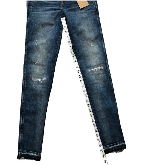 NWT Madewell 9" Mid-Rise Skinny Jeans in York Wash: Rip&Repair Edition Size 23 - Picture 4 of 11